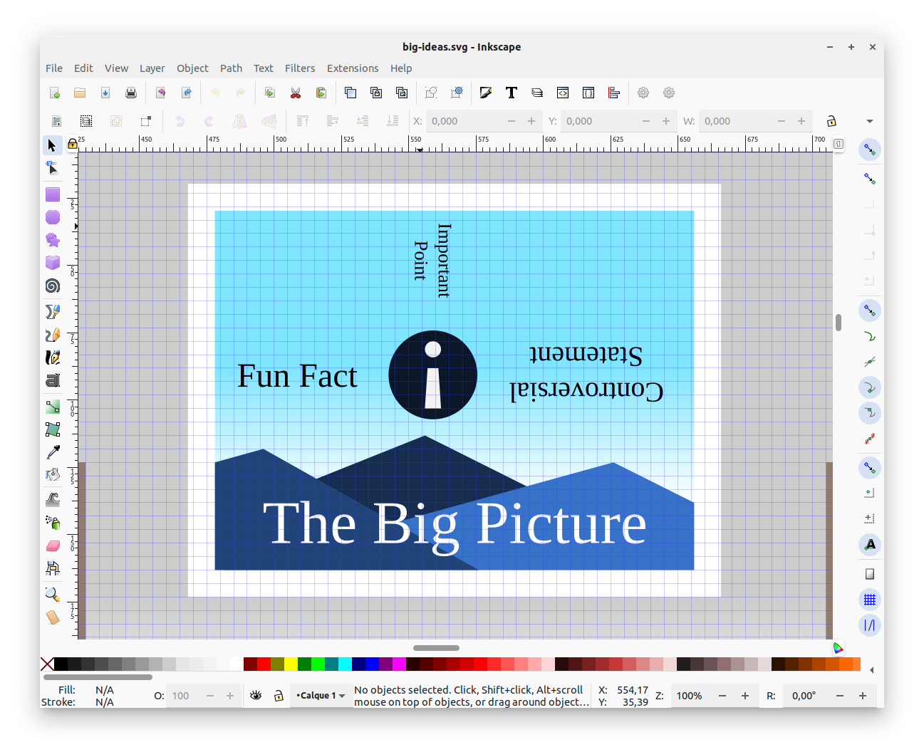 The base image big-ideas.svg opened in Inkscape